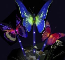 image-Solar Butterfly Light 7 Color Cycle LED Fiber Butterfly Light Lawn Garden Villa Landscape Light Decorative Light