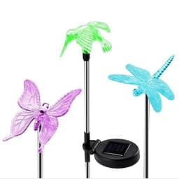 image-Led Solar Garden Light, Changing Color In The Water Impermeable Outer Dragonfly Butterfly Bird Road To Garden Solar Led Lawn Lamp Decoration