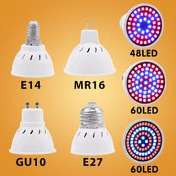 image-LED Plant Growth Lamp Cup 48 60 80smd2835 Plant Cultivation Promotes Growth Spotlight Fill Light