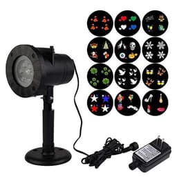 image-Christmas Snowflake Projection Lawn Light Outdoor Waterproof LED Stage Film Projection Light 12 Cards