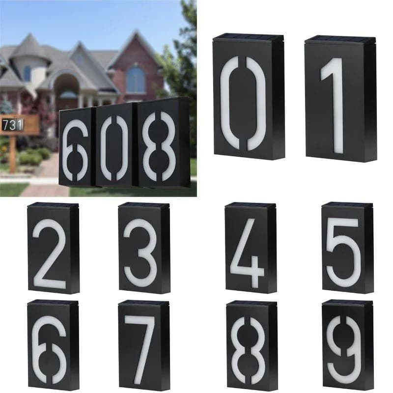 image-Solar Powered House Number