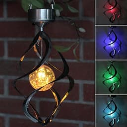 image-LED Color Changing Solar Wind Chime Light