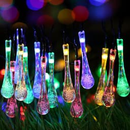 image-LED Outdoor Water Drops Solar Lamp String Lights LED Fairy Holiday Christmas Party Garland Garden Waterproof