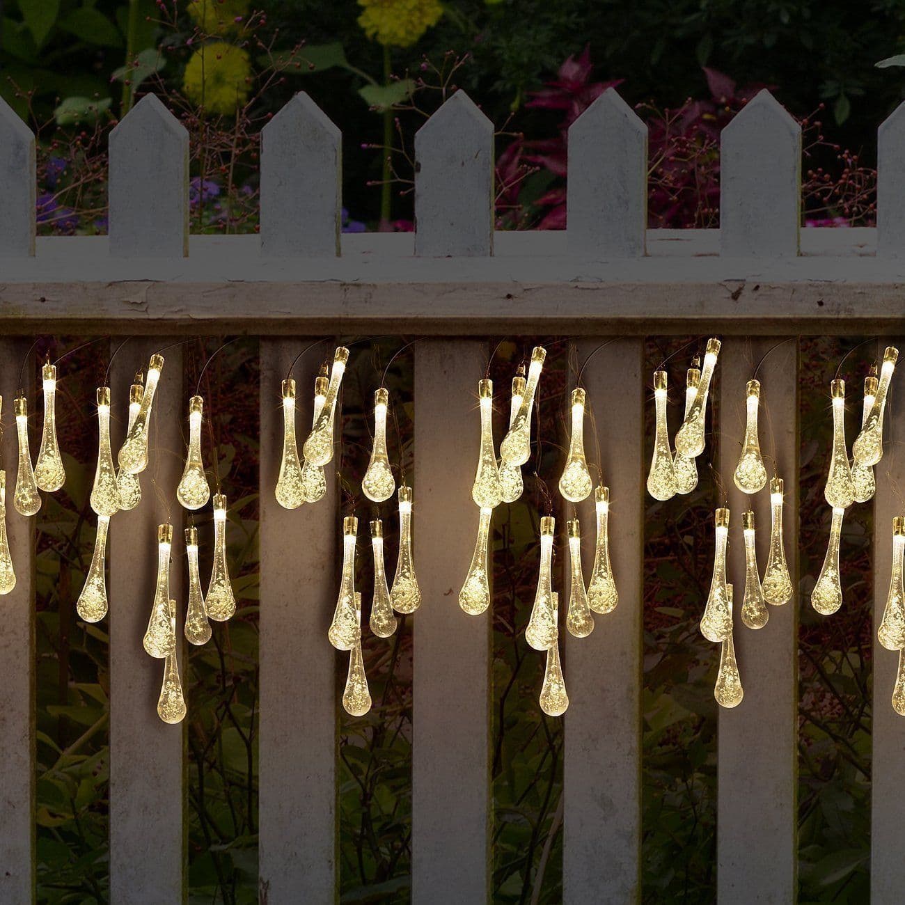 image-LED Outdoor Water Drops Solar Lamp String Lights LED Fairy Holiday Christmas Party Garland Garden Waterproof