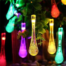 image-LED Outdoor Water Drops Solar Lamp String Lights LED Fairy Holiday Christmas Party Garland Garden Waterproof