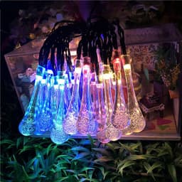 image-LED Outdoor Water Drops Solar Lamp String Lights LED Fairy Holiday Christmas Party Garland Garden Waterproof