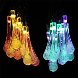 image-LED Outdoor Water Drops Solar Lamp String Lights LED Fairy Holiday Christmas Party Garland Garden Waterproof