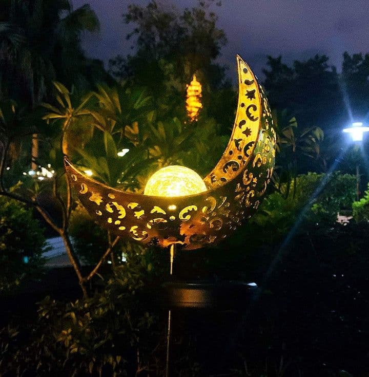 image-LED Solar Flame Light Metal LED Garden Light Flame Effect Lamp Waterproof Outdoor Lights Landscape Lights Solar Decorative Light