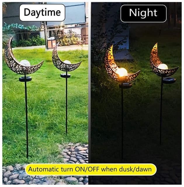image-LED Solar Flame Light Metal LED Garden Light Flame Effect Lamp Waterproof Outdoor Lights Landscape Lights Solar Decorative Light