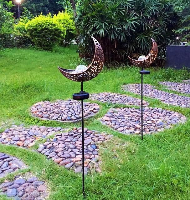 image-LED Solar Flame Light Metal LED Garden Light Flame Effect Lamp Waterproof Outdoor Lights Landscape Lights Solar Decorative Light