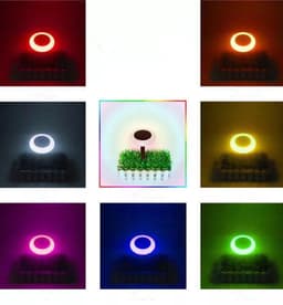 image-RGB round colorful solar lawn lights