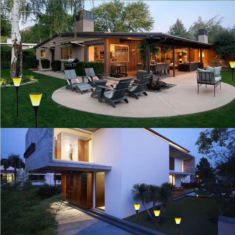 image-Flame torch outdoor induction wall light