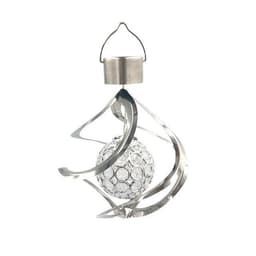 image-Outdoor Stainless Steel LED Solar Wind Bell Lamp acrylic ball building controlled wind bell rotating wind bell lamp landscape lamp