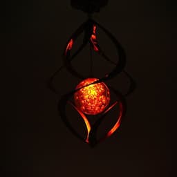 image-Outdoor Stainless Steel LED Solar Wind Bell Lamp acrylic ball building controlled wind bell rotating wind bell lamp landscape lamp
