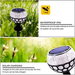 image-Spherical flame column solar lamp