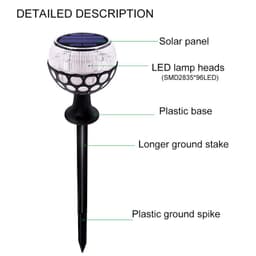 image-Spherical flame column solar lamp