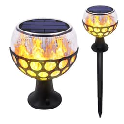 image-Spherical flame column solar lamp