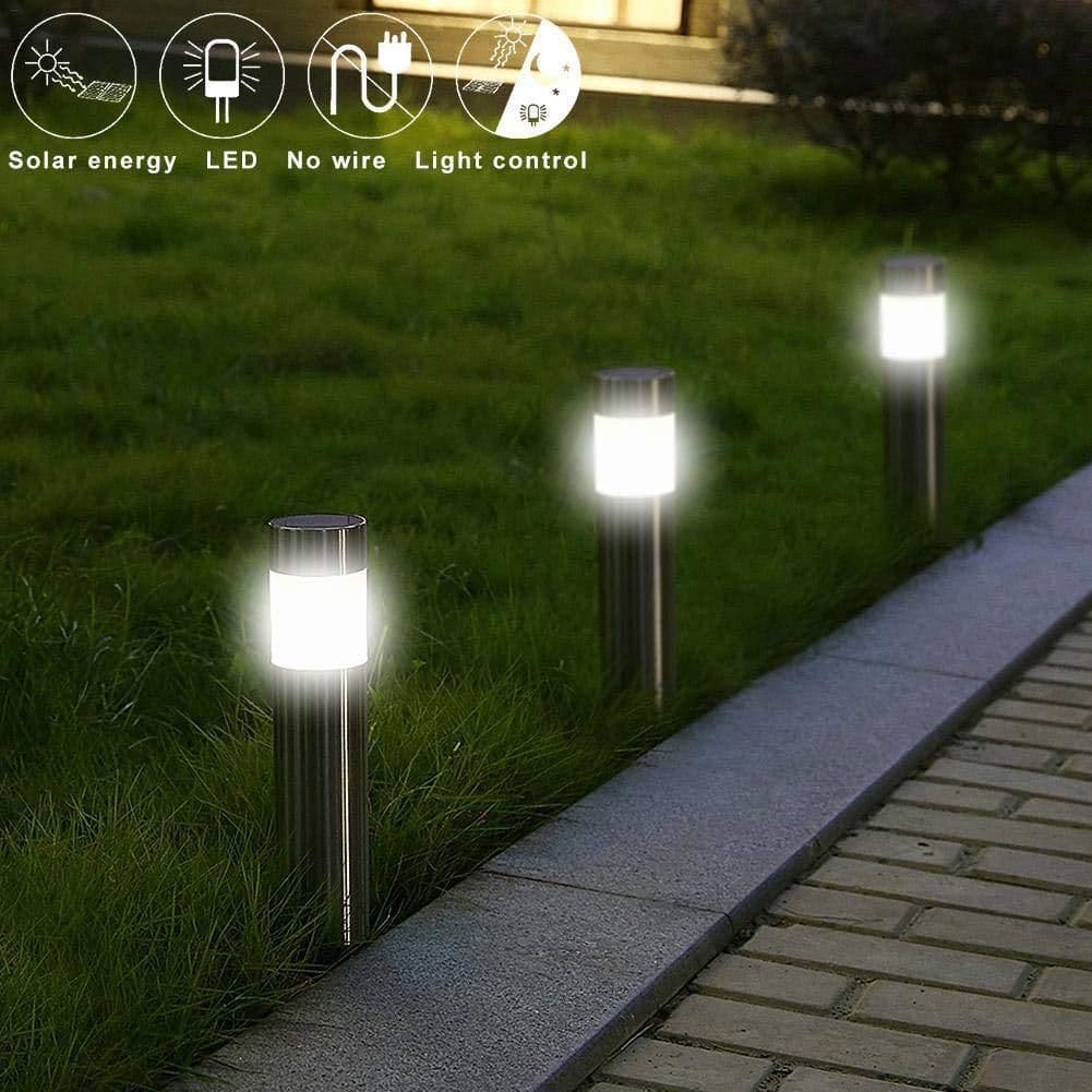 image-Solar cylindrical lawn light