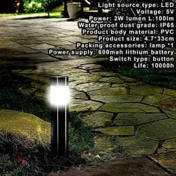 image-Solar cylindrical lawn light