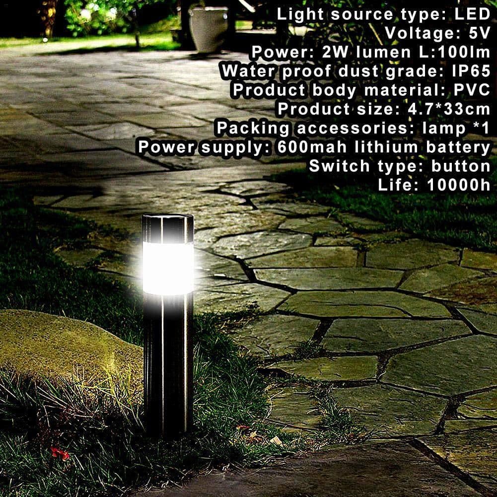 image-Solar cylindrical lawn light