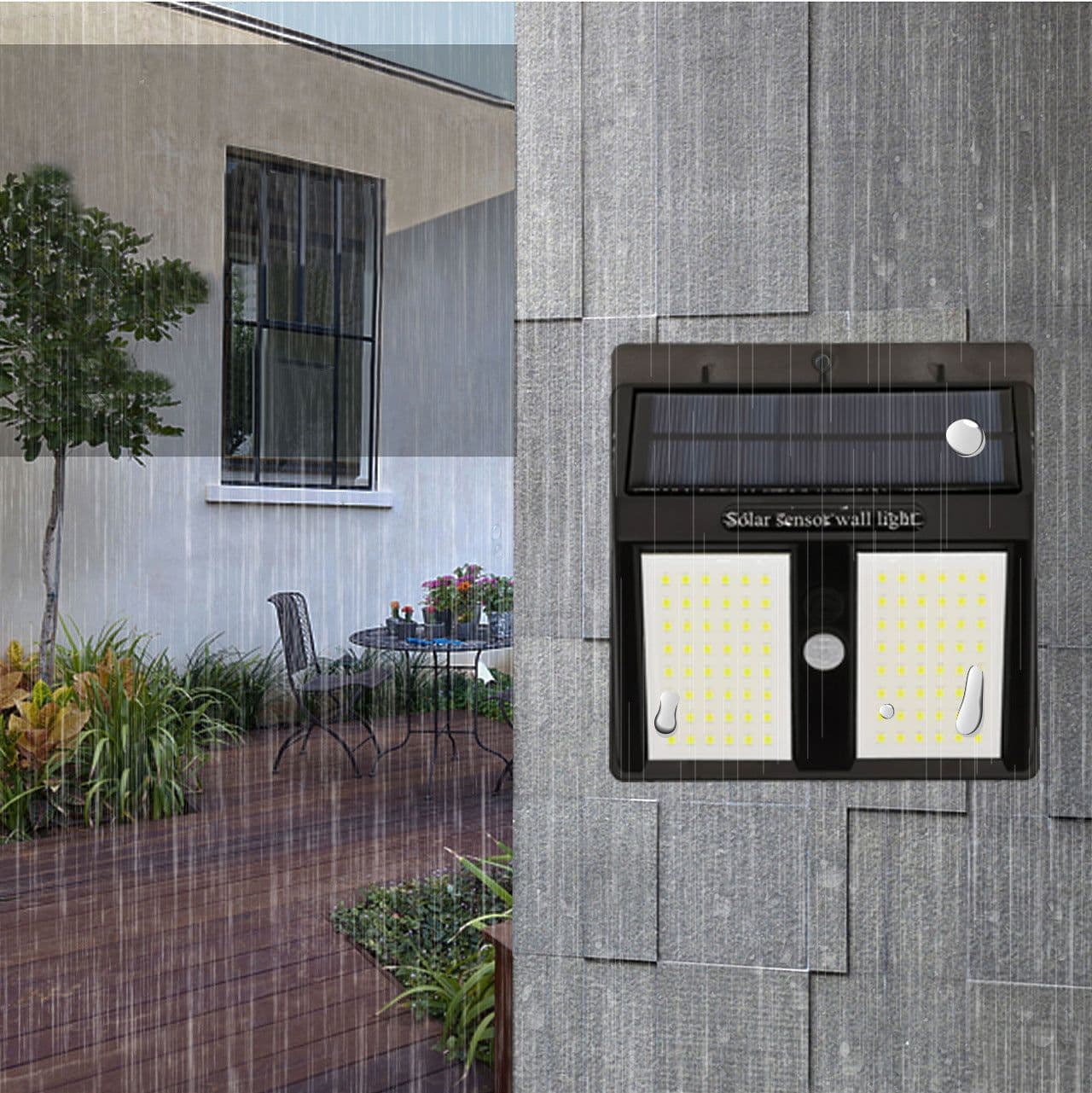 image-Light Control Waterproof Solar Wall Light