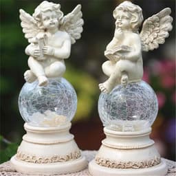 image-Garden balcony angel solar light
