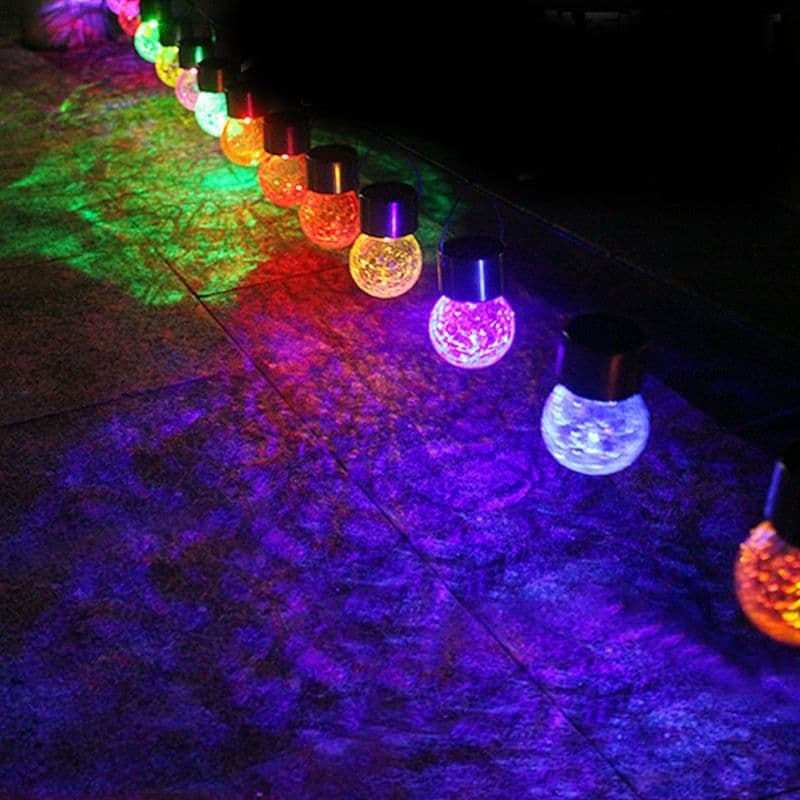 image-Solar cracked glass pendant light