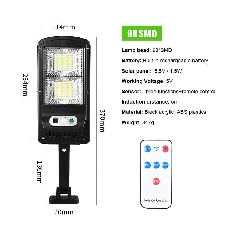 image-Solar Lamp Body Induction Remote Control Street Lamp