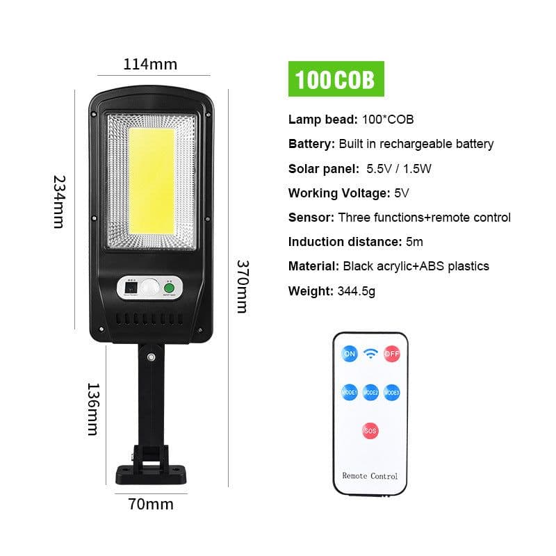 image-Solar Lamp Body Induction Remote Control Street Lamp