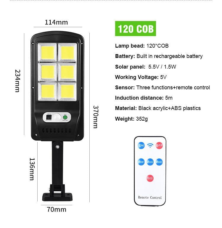 image-Solar Lamp Body Induction Remote Control Street Lamp