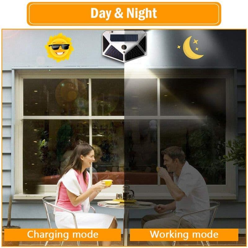 image-Solar Wall Light Courtyard Luminous Human Body Induction Light on All Sides