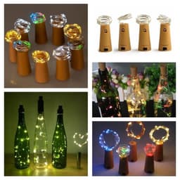 image-Wine Bottle Lights String 2M 20leds Christmas Decorations Copper Wire String Led Garland Lights Decor Wedding Festival Party