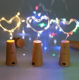 image-Wine Bottle Lights String 2M 20leds Christmas Decorations Copper Wire String Led Garland Lights Decor Wedding Festival Party