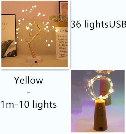 image-Wine Bottle Lights String 2M 20leds Christmas Decorations Copper Wire String Led Garland Lights Decor Wedding Festival Party
