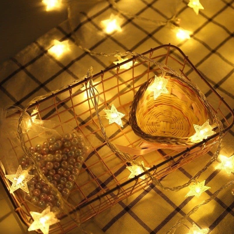 image-Room layout led lantern flashing string lights starry