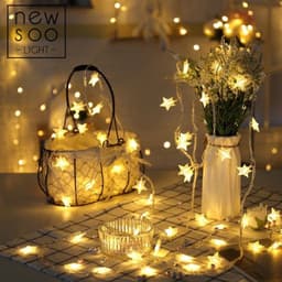 image-Room layout led lantern flashing string lights starry