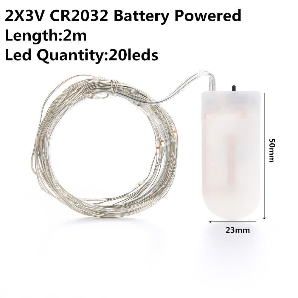image-Christmas Light Led Outdoor Battery USB Powered 2m 5m10m String Lights Cooper Wire Garland Wedding Party Decoration Fairy Lights