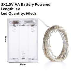 image-Christmas Light Led Outdoor Battery USB Powered 2m 5m10m String Lights Cooper Wire Garland Wedding Party Decoration Fairy Lights