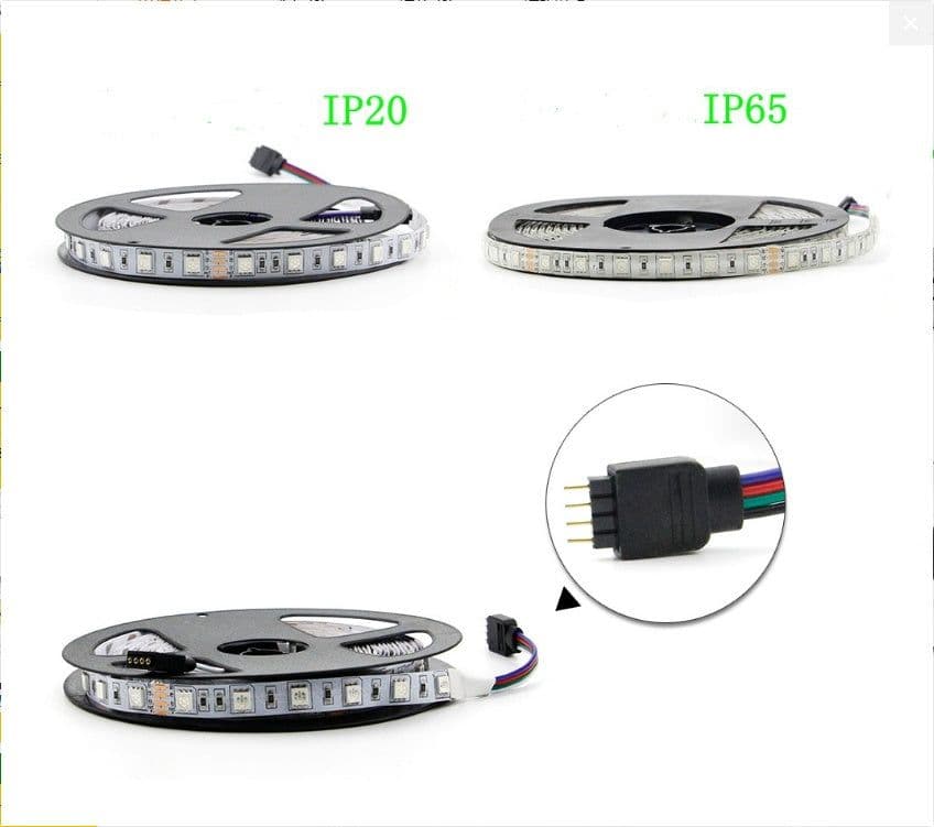image-LED Light Strips Highlight 60 Light Beads Epoxy Waterproof Soft Strips