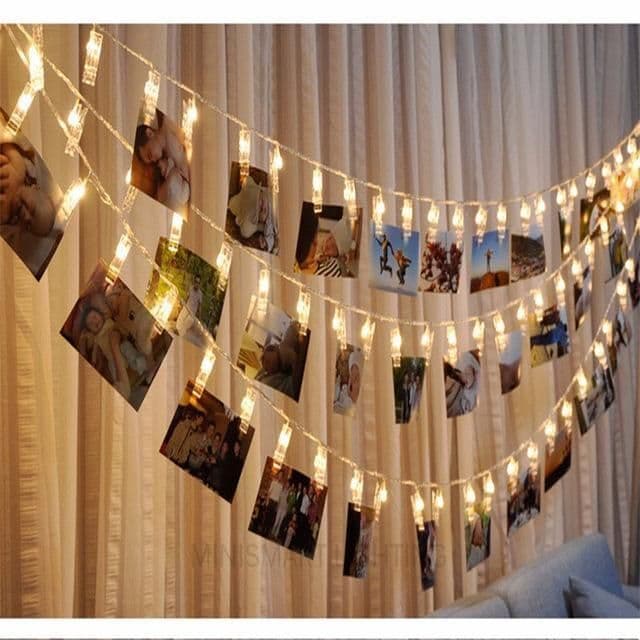 image-LED Photo Holder String Lights