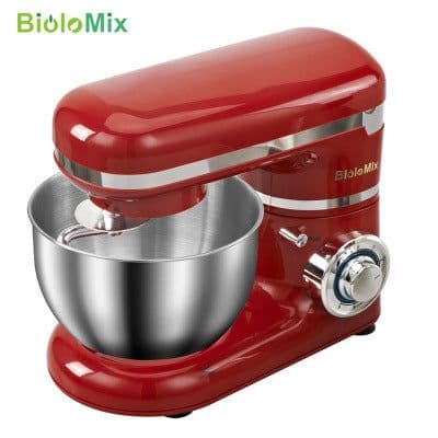 image-1200W 4L Stainless Steel Bowl 6-speed Kitchen Food Stand Mixer Cream Egg Whisk Blender Cake Dough Bread Mixer Maker Machine