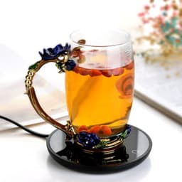 image-Coffee Mug Cup Warmer for Home Office Milk Tea Water Heating