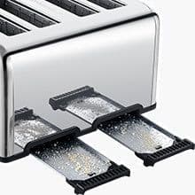 image-Prohibit Shelves In The Amazon. Toaster 4 Slice, Geek Chef Stainless Steel Extra-Wide Slot Toaster With Dual Control Panels Of Bagel,Defrost,Cancel Function,Ban Amazon