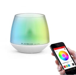 image-PLAYBULB Electric Smart Candle LED Flameless RGB scented Romantic Flash light Colored Glitter battery operated Candles Holder