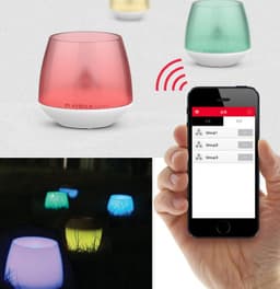 image-PLAYBULB Electric Smart Candle LED Flameless RGB scented Romantic Flash light Colored Glitter battery operated Candles Holder