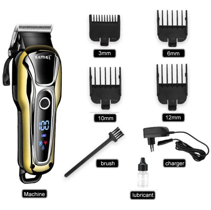 image-Professional Hair Clipper Rechargeable Electric Beard Trimmer