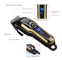 image-Professional Hair Clipper Rechargeable Electric Beard Trimmer