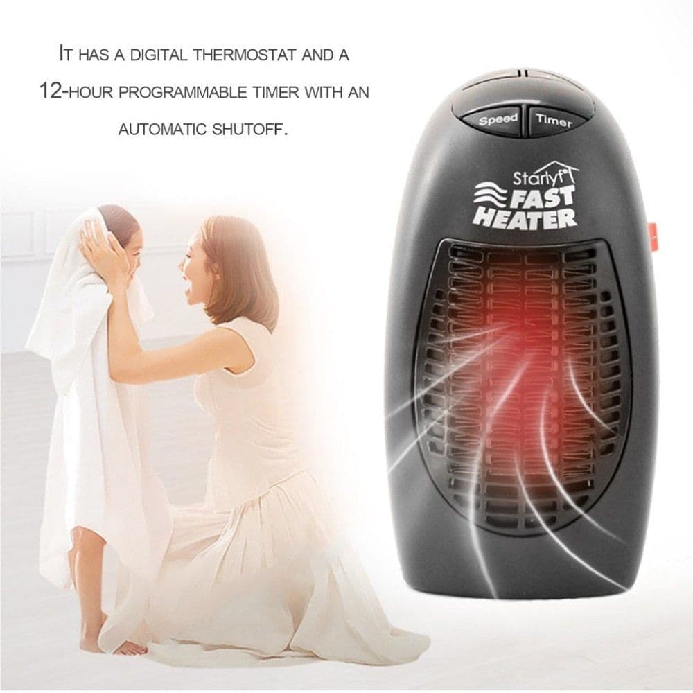 image-Electric heater 360 rotating plug mini heater small appliances