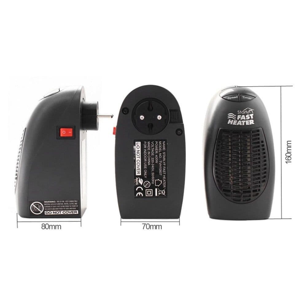 image-Electric heater 360 rotating plug mini heater small appliances