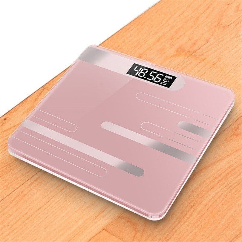 image-Mrosaa Bathroom Floor Body Scale Glass Smart Electronic Scales USB Charging LCD Display Body Weighing Digital Weight Scale